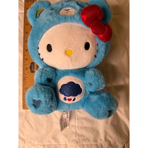 Basic Fun Care Bear X Sanrio Hello Kitty Grumpy Bear Red Bow Fun Size Plush Toy - Picture 9 of 16